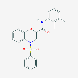 N-(2,3-dimethylphenyl)-4-(phenylsulfonyl)-3,4-dihydro-2H-1,4-benzoxazine-2-carboxamide