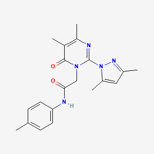 2-(2-(3,5-dimethyl-1H-pyrazol-1-yl)-4,5-dimethyl-6-oxopyrimidin-1(6H)-yl)-N-(p-tolyl)acetamide