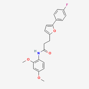 molecular formula C21H20FNO4 B11246524 N-(2,4-dimethoxyphenyl)-3-[5-(4-fluorophenyl)furan-2-yl]propanamide 