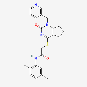 N-(2,5-Dimethylphenyl)-2-({2-oxo-1-[(pyridin-3-YL)methyl]-1H,2H,5H,6H,7H-cyclopenta[D]pyrimidin-4-YL}sulfanyl)acetamide