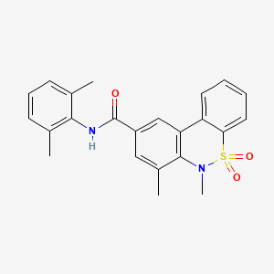 N-(2,6-dimethylphenyl)-6,7-dimethyl-6H-dibenzo[c,e][1,2]thiazine-9-carboxamide 5,5-dioxide