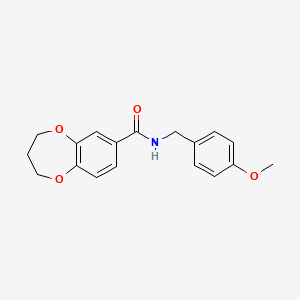 N-(4-methoxybenzyl)-3,4-dihydro-2H-1,5-benzodioxepine-7-carboxamide