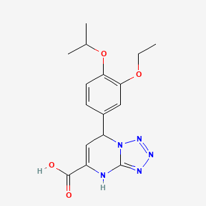 7-[3-Ethoxy-4-(propan-2-yloxy)phenyl]-4,7-dihydrotetrazolo[1,5-a]pyrimidine-5-carboxylic acid