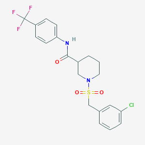 1-[(3-chlorobenzyl)sulfonyl]-N-[4-(trifluoromethyl)phenyl]piperidine-3-carboxamide