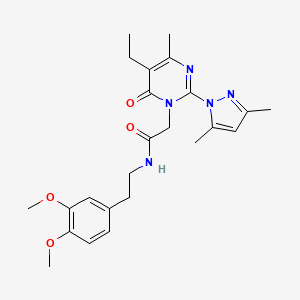 N-(3,4-dimethoxyphenethyl)-2-(2-(3,5-dimethyl-1H-pyrazol-1-yl)-5-ethyl-4-methyl-6-oxopyrimidin-1(6H)-yl)acetamide