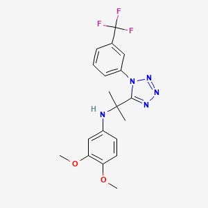 3,4-dimethoxy-N-(2-{1-[3-(trifluoromethyl)phenyl]-1H-tetrazol-5-yl}propan-2-yl)aniline