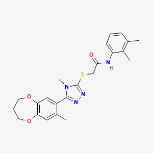 N-(2,3-dimethylphenyl)-2-{[4-methyl-5-(8-methyl-3,4-dihydro-2H-1,5-benzodioxepin-7-yl)-4H-1,2,4-triazol-3-yl]sulfanyl}acetamide