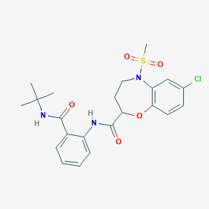 N-[2-(tert-butylcarbamoyl)phenyl]-7-chloro-5-(methylsulfonyl)-2,3,4,5-tetrahydro-1,5-benzoxazepine-2-carboxamide