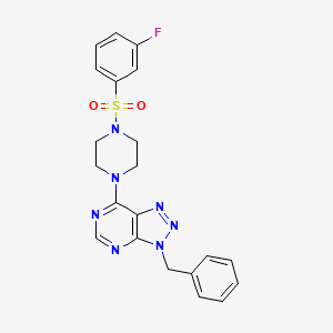 3-benzyl-7-(4-((3-fluorophenyl)sulfonyl)piperazin-1-yl)-3H-[1,2,3]triazolo[4,5-d]pyrimidine