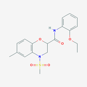 N-(2-ethoxyphenyl)-6-methyl-4-(methylsulfonyl)-3,4-dihydro-2H-1,4-benzoxazine-2-carboxamide