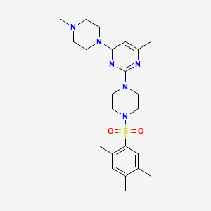 4-Methyl-6-(4-methylpiperazin-1-YL)-2-[4-(2,4,5-trimethylbenzenesulfonyl)piperazin-1-YL]pyrimidine