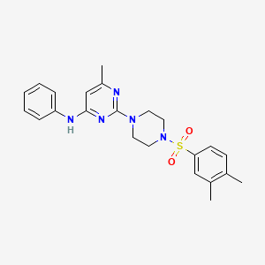 2-[4-(3,4-Dimethylbenzenesulfonyl)piperazin-1-YL]-6-methyl-N-phenylpyrimidin-4-amine