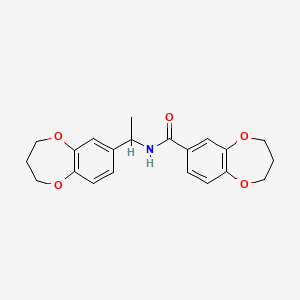 N-[1-(3,4-dihydro-2H-1,5-benzodioxepin-7-yl)ethyl]-3,4-dihydro-2H-1,5-benzodioxepine-7-carboxamide