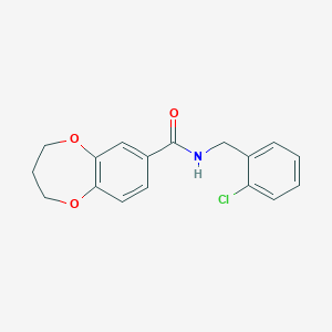 N-(2-chlorobenzyl)-3,4-dihydro-2H-1,5-benzodioxepine-7-carboxamide