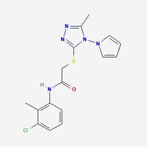 N-(3-chloro-2-methylphenyl)-2-{[5-methyl-4-(1H-pyrrol-1-yl)-4H-1,2,4-triazol-3-yl]sulfanyl}acetamide