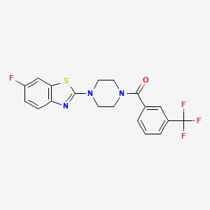 6-Fluoro-2-{4-[3-(trifluoromethyl)benzoyl]piperazin-1-yl}-1,3-benzothiazole