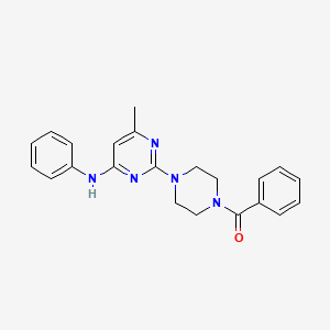 molecular formula C22H23N5O B11246914 2-(4-benzoylpiperazin-1-yl)-6-methyl-N-phenylpyrimidin-4-amine 