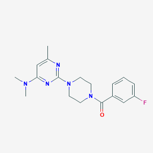 2-[4-(3-fluorobenzoyl)piperazin-1-yl]-N,N,6-trimethylpyrimidin-4-amine