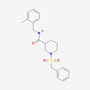 molecular formula C21H26N2O3S B11246981 1-(benzylsulfonyl)-N-(2-methylbenzyl)piperidine-3-carboxamide 