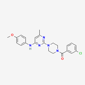 2-[4-(3-chlorobenzoyl)piperazin-1-yl]-N-(4-methoxyphenyl)-6-methylpyrimidin-4-amine