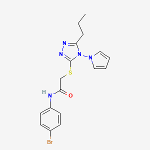 N-(4-bromophenyl)-2-{[5-propyl-4-(1H-pyrrol-1-yl)-4H-1,2,4-triazol-3-yl]sulfanyl}acetamide