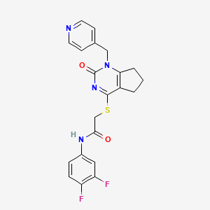 N-(3,4-Difluorophenyl)-2-({2-oxo-1-[(pyridin-4-YL)methyl]-1H,2H,5H,6H,7H-cyclopenta[D]pyrimidin-4-YL}sulfanyl)acetamide