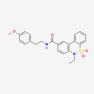 6-ethyl-N-[2-(4-methoxyphenyl)ethyl]-6H-dibenzo[c,e][1,2]thiazine-9-carboxamide 5,5-dioxide