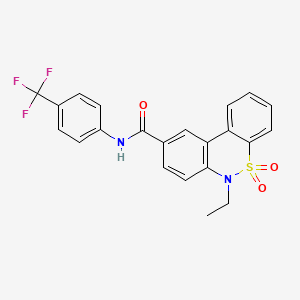 6-ethyl-N-[4-(trifluoromethyl)phenyl]-6H-dibenzo[c,e][1,2]thiazine-9-carboxamide 5,5-dioxide