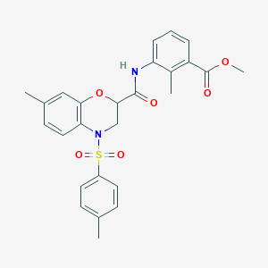 methyl 2-methyl-3-[({7-methyl-4-[(4-methylphenyl)sulfonyl]-3,4-dihydro-2H-1,4-benzoxazin-2-yl}carbonyl)amino]benzoate