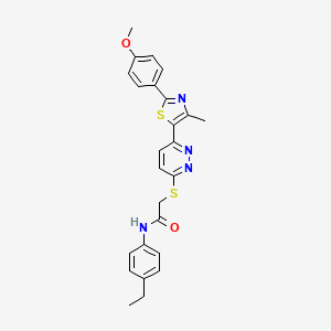 N-(4-ethylphenyl)-2-((6-(2-(4-methoxyphenyl)-4-methylthiazol-5-yl)pyridazin-3-yl)thio)acetamide