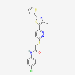 N-(4-chlorophenyl)-2-((6-(4-methyl-2-(thiophen-2-yl)thiazol-5-yl)pyridazin-3-yl)thio)acetamide