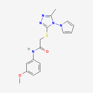 N-(3-methoxyphenyl)-2-{[5-methyl-4-(1H-pyrrol-1-yl)-4H-1,2,4-triazol-3-yl]sulfanyl}acetamide