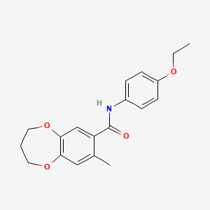 N-(4-ethoxyphenyl)-8-methyl-3,4-dihydro-2H-1,5-benzodioxepine-7-carboxamide