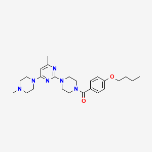 2-[4-(4-Butoxybenzoyl)piperazin-1-yl]-4-methyl-6-(4-methylpiperazin-1-yl)pyrimidine