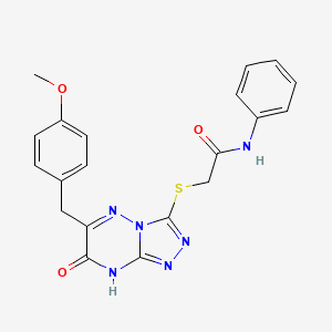 2-{[6-(4-methoxybenzyl)-7-oxo-7,8-dihydro[1,2,4]triazolo[4,3-b][1,2,4]triazin-3-yl]sulfanyl}-N-phenylacetamide