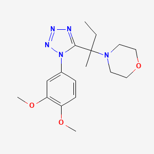 molecular formula C17H25N5O3 B11247251 4-{2-[1-(3,4-dimethoxyphenyl)-1H-tetrazol-5-yl]butan-2-yl}morpholine 