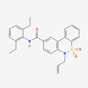 6-allyl-N-(2,6-diethylphenyl)-6H-dibenzo[c,e][1,2]thiazine-9-carboxamide 5,5-dioxide