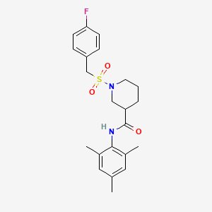 1-[(4-fluorobenzyl)sulfonyl]-N-(2,4,6-trimethylphenyl)piperidine-3-carboxamide