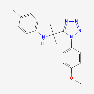 N-{2-[1-(4-methoxyphenyl)-1H-tetrazol-5-yl]propan-2-yl}-4-methylaniline