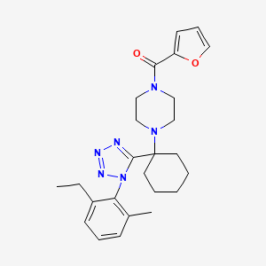 (4-{1-[1-(2-ethyl-6-methylphenyl)-1H-tetrazol-5-yl]cyclohexyl}piperazin-1-yl)(furan-2-yl)methanone