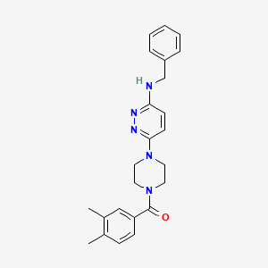 molecular formula C24H27N5O B11247332 N-benzyl-6-[4-(3,4-dimethylbenzoyl)piperazin-1-yl]pyridazin-3-amine 