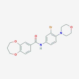 N-[3-bromo-4-(morpholin-4-yl)phenyl]-3,4-dihydro-2H-1,5-benzodioxepine-7-carboxamide