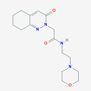 molecular formula C16H24N4O3 B11247345 N-[2-(morpholin-4-yl)ethyl]-2-(3-oxo-5,6,7,8-tetrahydrocinnolin-2(3H)-yl)acetamide 