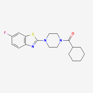 molecular formula C18H22FN3OS B11247357 Cyclohexyl(4-(6-fluorobenzo[d]thiazol-2-yl)piperazin-1-yl)methanone 