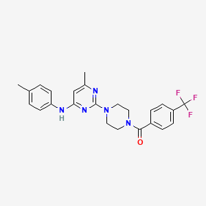 6-methyl-N-(4-methylphenyl)-2-{4-[4-(trifluoromethyl)benzoyl]piperazin-1-yl}pyrimidin-4-amine