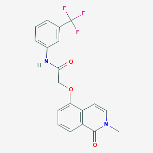 2-[(2-methyl-1-oxo-1,2-dihydroisoquinolin-5-yl)oxy]-N-[3-(trifluoromethyl)phenyl]acetamide