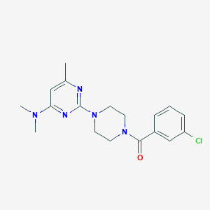 2-[4-(3-chlorobenzoyl)piperazin-1-yl]-N,N,6-trimethylpyrimidin-4-amine