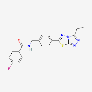 N-[4-(3-ethyl[1,2,4]triazolo[3,4-b][1,3,4]thiadiazol-6-yl)benzyl]-4-fluorobenzamide