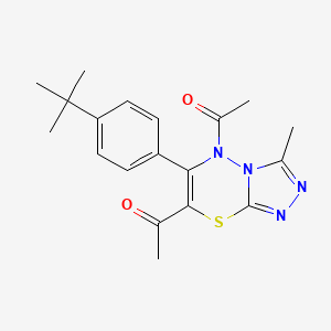 1,1'-[6-(4-tert-butylphenyl)-3-methyl-5H-[1,2,4]triazolo[3,4-b][1,3,4]thiadiazine-5,7-diyl]diethanone