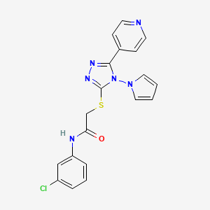 N-(3-chlorophenyl)-2-{[5-(pyridin-4-yl)-4-(1H-pyrrol-1-yl)-4H-1,2,4-triazol-3-yl]sulfanyl}acetamide